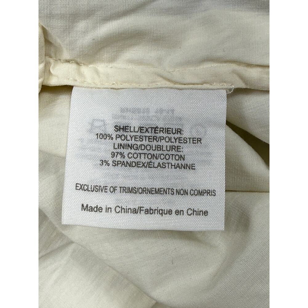 Tory Burch Gray & Cream Leaf guipure Lace Size 8 kammy shorts Cotton Lined - Picture 7 of 13